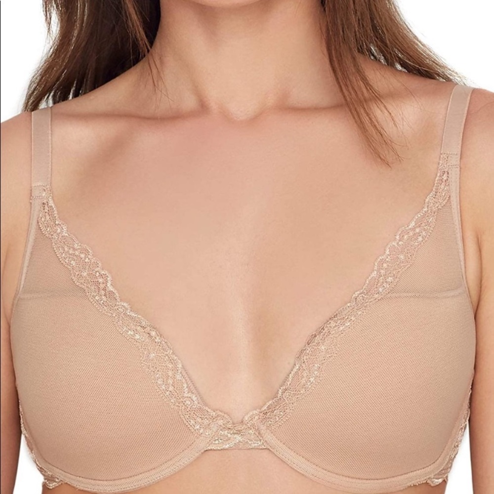 “Pepper” Laidback Lace Padded Underwire T-Shirt Bra 38B BEIGE